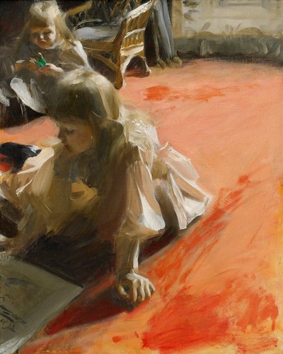 A Portrait of the Daughters of Ramon Subercasseaux by Anders Leonard Zorn